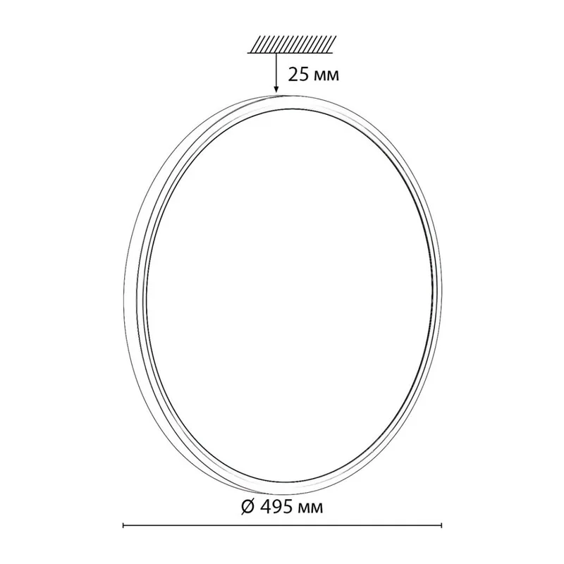 7660/40L MITRA LED SN 554 Светильник пластик/белый/черный LED 40Вт 3000/4000K D495 IP40 ALFA BLACK 7