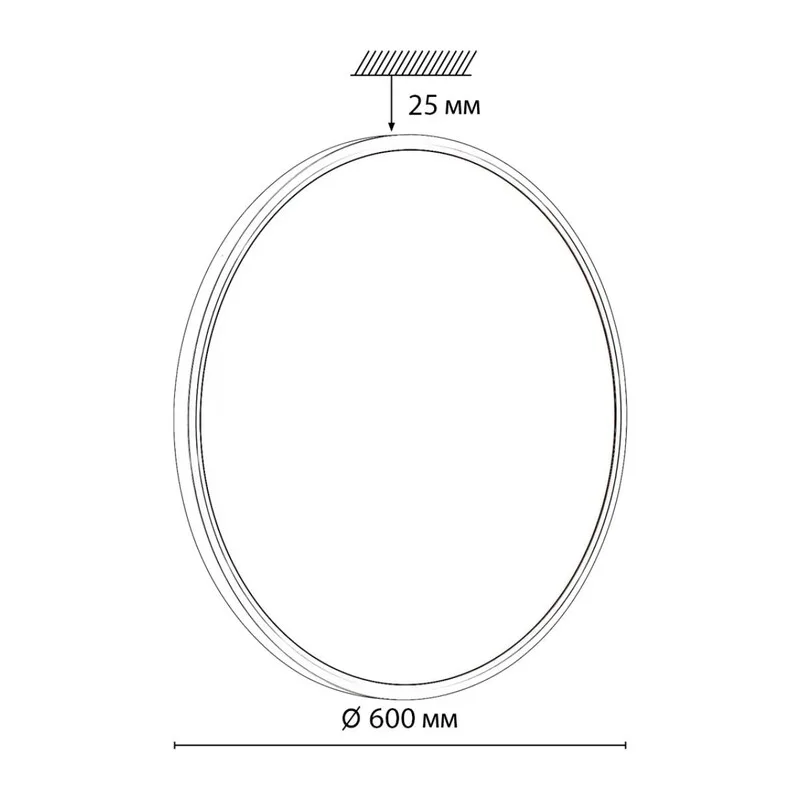 7660/48L MITRA LED SN 554 Светильник пластик/белый/черный LED 48Вт 3000/4000K D600 IP40 ALFA BLACK 7