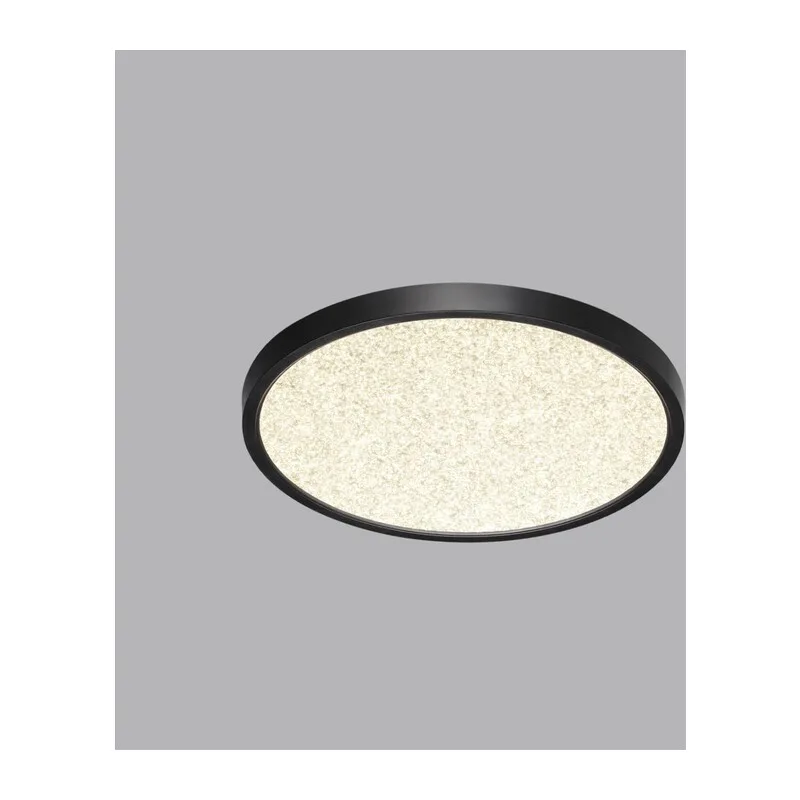 7662/24L MITRA LED SN 555 Светильник пластик/белый/черный LED 24Вт 3000/4000K D300 IP40 OMEGA BLACK 3