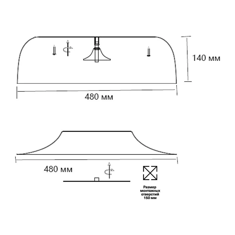 7690/65L AVRA LED SN 581 Светильник металл/акрил/белый LED 65Вт 4000K D480 IP20 CONFY 6