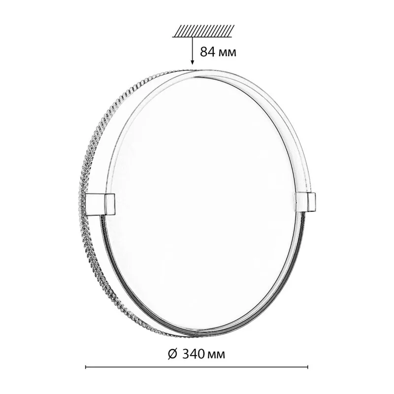 7646/CL PALE SN 189 Светильник пластик/белый/золотой LED 30Вт 4000К D340 IP43 OLIDI WHITE 5