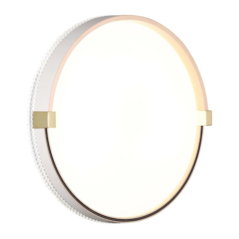 7646/CL PALE SN 189 Светильник пластик/белый/золотой LED 30Вт 4000К D340 IP43 OLIDI WHITE 2