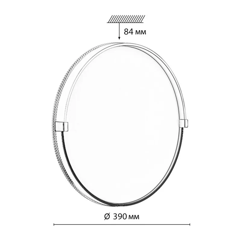 7646/DL PALE SN 189 Светильник пластик/белый/золотой LED 48Вт 4000К D390 IP43 OLIDI WHITE 5