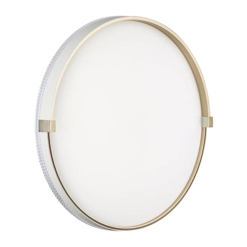 7646/DL PALE SN 189 Светильник пластик/белый/золотой LED 48Вт 4000К D390 IP43 OLIDI WHITE