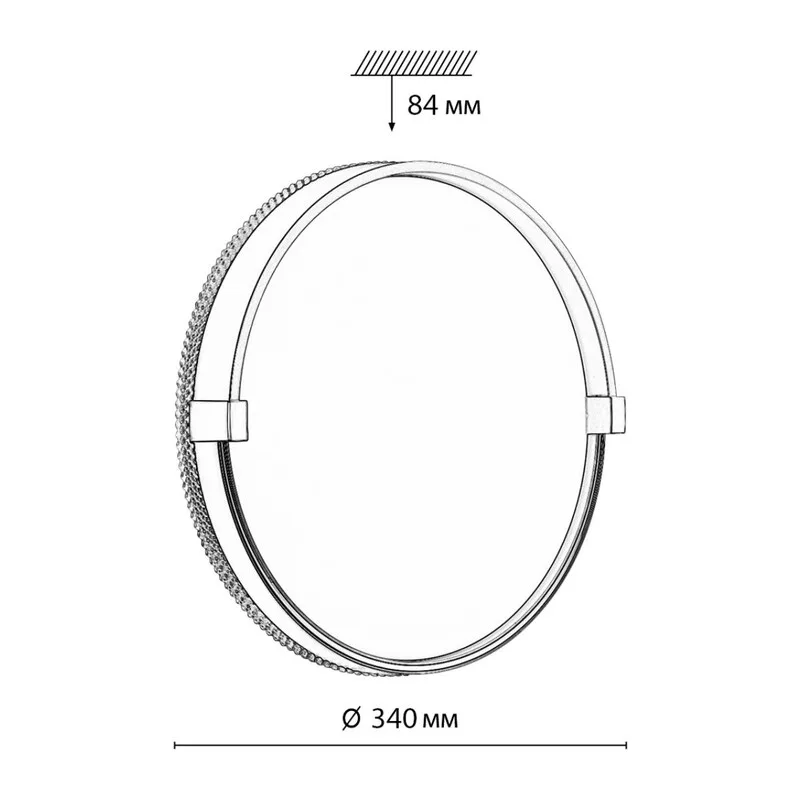 7647/CL PALE SN 189 Светильник пластик/белый/черный/золотой LED 30Вт 4000К D340 IP43 OLIDI BLACK 3