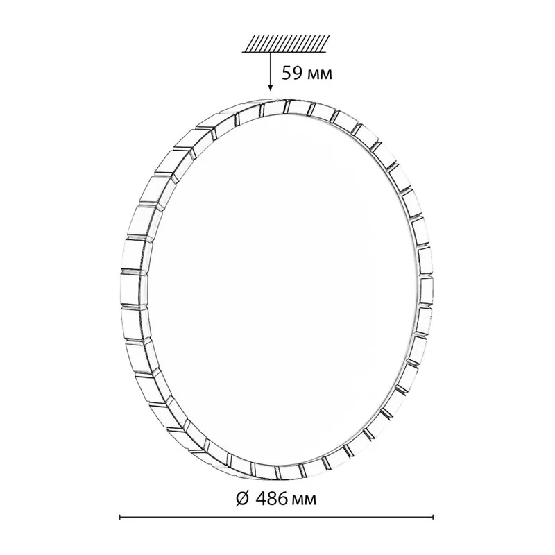 7648/EL PALE SN 142 Светильник пластик/белый/золотой LED 70Вт 3000-6000К D486 IP43 пульт ДУ ATABI GOLD 6