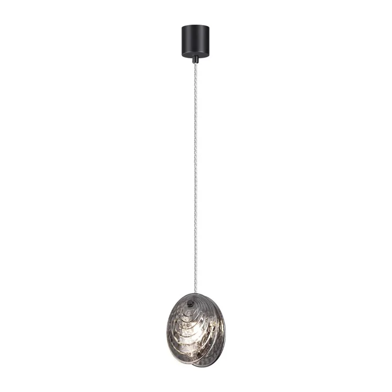 5038/1A MODERN ODL24 367 черный/дымчатый/металл/стекло Подвес G9 1*40W MUSSELS 2