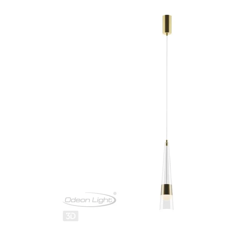 5043/12L L-VISION ODL24 000 глянц.золото/прозрачный/металл/стекло Подвес LED 12W 3000K 1334Лм LUMP 3