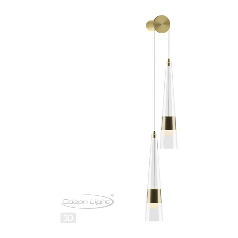5043/24WL L-VISION ODL24 000 глянц.золото/прозрачный/металл/стекло Бра LED 24W 3000K 2536Лм LUMP 3
