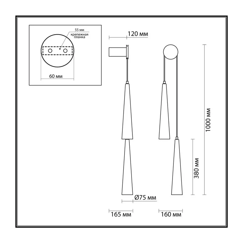 5043/24WL L-VISION ODL24 000 глянц.золото/прозрачный/металл/стекло Бра LED 24W 3000K 2536Лм LUMP 4