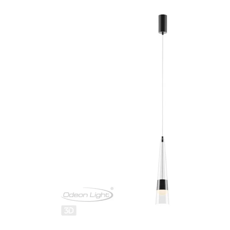 5044/12L L-VISION ODL24 000 глянц.темн.хром/прозрачный/металл/стекло Подвес LED 12W 3000K 1334Лм LUMP 3