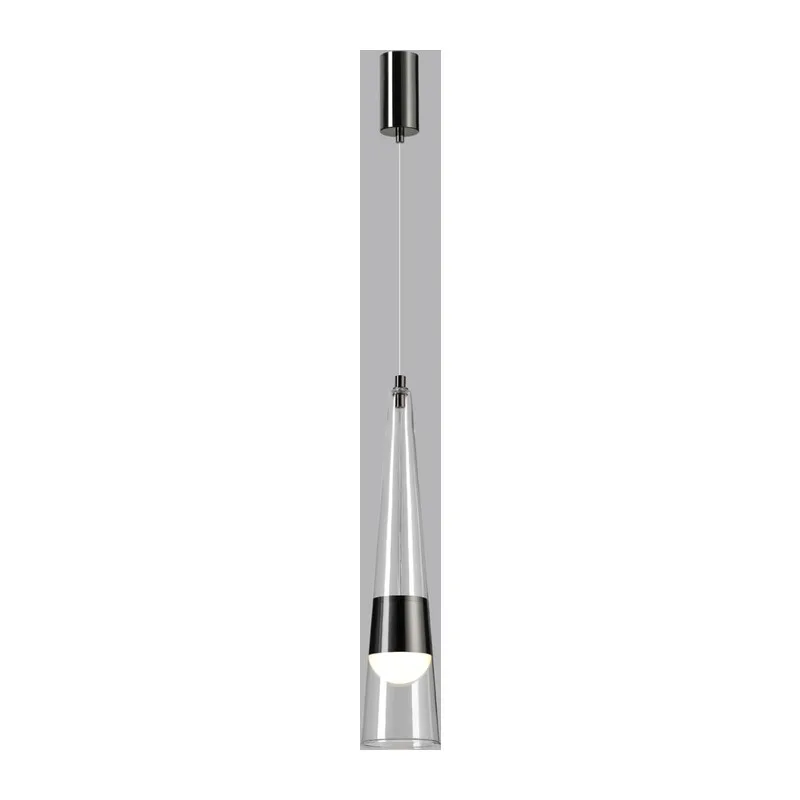 5044/12L L-VISION ODL24 000 глянц.темн.хром/прозрачный/металл/стекло Подвес LED 12W 3000K 1334Лм LUMP 2