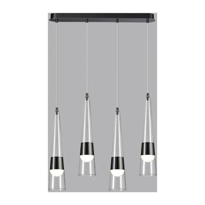 5044/42L L-VISION ODL24 000 глянц.темн.хром/прозрачный/металл/стекло Люстра LED 42W 3000K 4167Лм LUMP 2