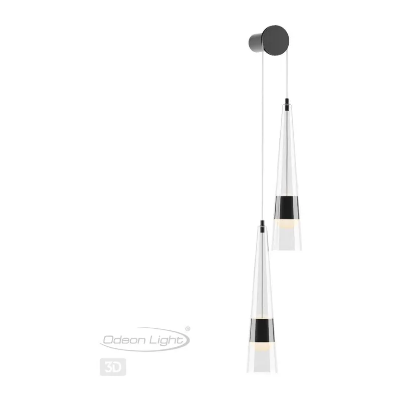 5044/24WL L-VISION ODL24 000 глянц.темн.хром/прозрачный/металл/стекло Бра LED 24W 3000K 2536Лм LUMP 3