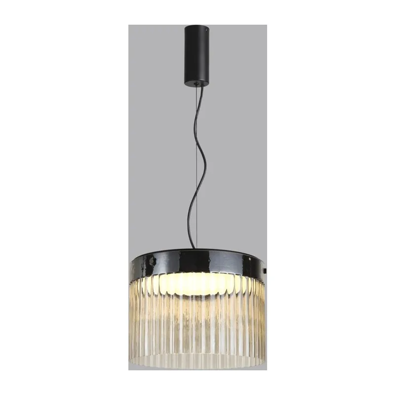 5047/24L L-VISION ODL24 000 черный/светл.янтарный/металл/стекло Подвес LED 24W 4000К 2715Лм PILLARI 3