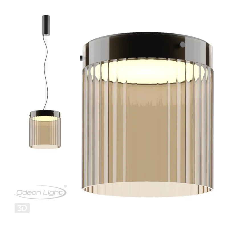 5047/20LC L-VISION ODL24 000 черный/светл.янтарный/металл/стекло Потолочный светильник LED 20W 4000К 2238Лм PILLARI 3
