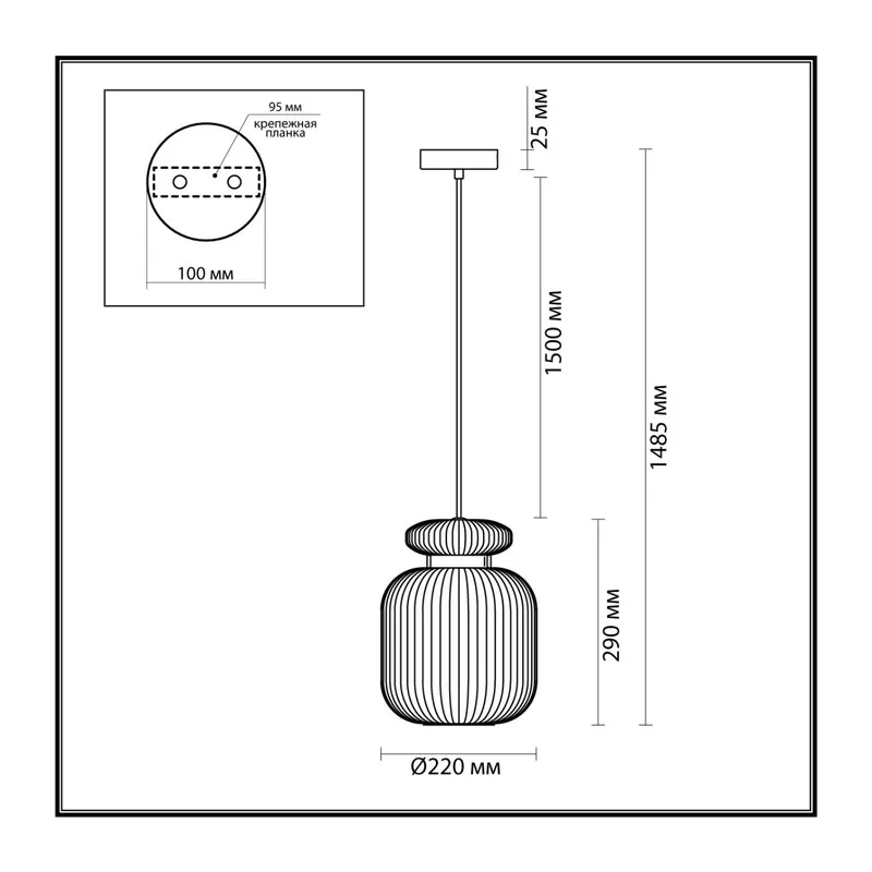 5042/1C PENDANT ODL24 373 белый/белый/металл/стекло/эко.кожа Подвес E27 1*60W JUGI 4