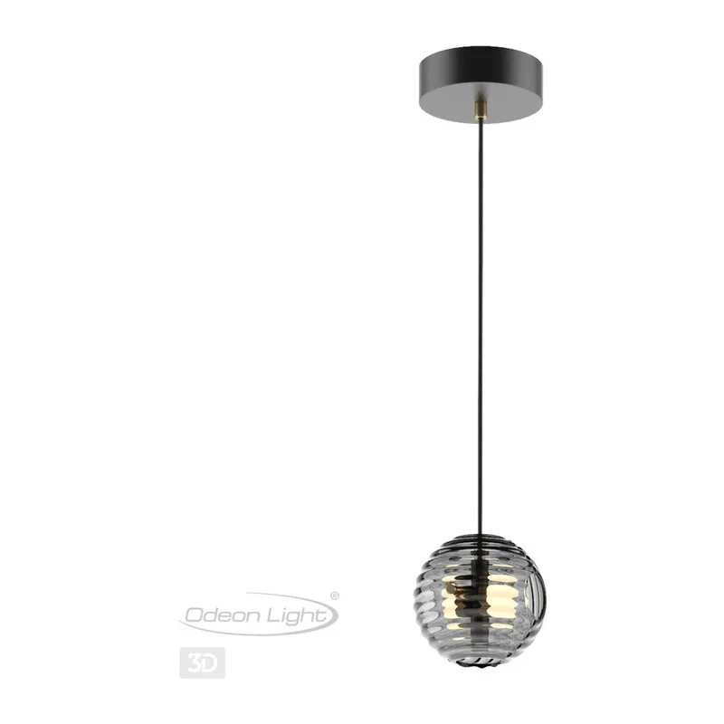 5041/12L L-VISION ODL24 531 черн./золото/дымчатый/металл/стеко Подвес LED 12W 4000К 1526Лм TRONI 3