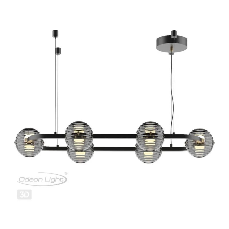 5041/60LA L-VISION ODL24 531 черн./золото/дымчатый/металл/стеко Люстра LED 60W 4000К 1526Лм TRONI 4