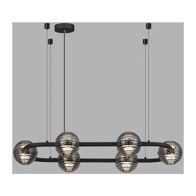 5041/60LA L-VISION ODL24 531 черн./золото/дымчатый/металл/стеко Люстра LED 60W 4000К 1526Лм TRONI 3