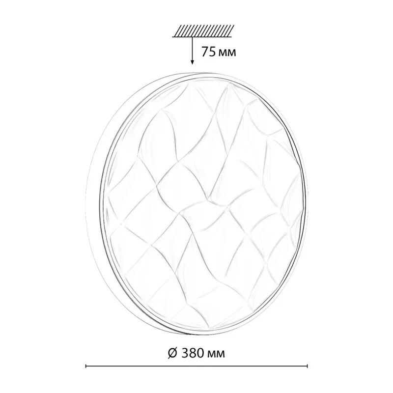 7672/DL PALE SN 000 Светильник пластик/белый LED 48Вт 4000К D380 IP43 GITUM 5