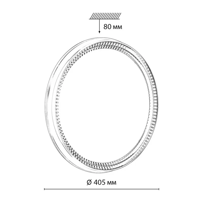 7643/DL COLOR SN 146 Светильник пластик/белый/прозрачный LED 48Вт 4000К D405 IP43 DEPAX 6