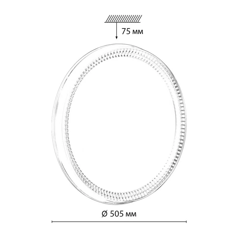 7643/EL COLOR SN 146 Светильник пластик/белый/прозрачный LED 70Вт 3000-6000К D505 IP43 пульт ДУ DEPAX 7