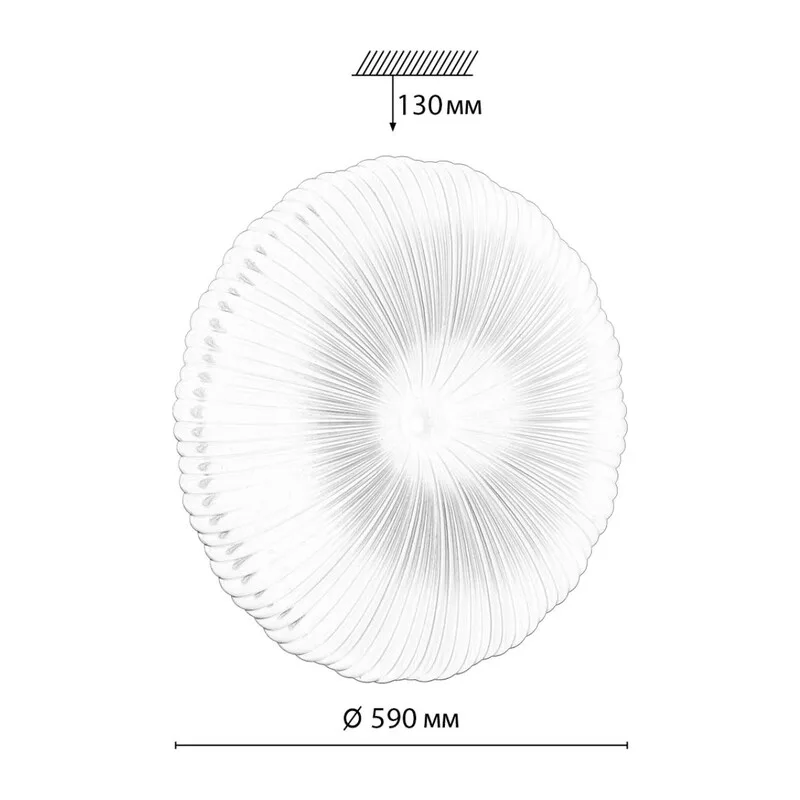 7678/FL PALE SN 000 Светильник пластик/белый LED 90Вт 3000-6000К D590 IP43 пульт ДУ ANIX 6
