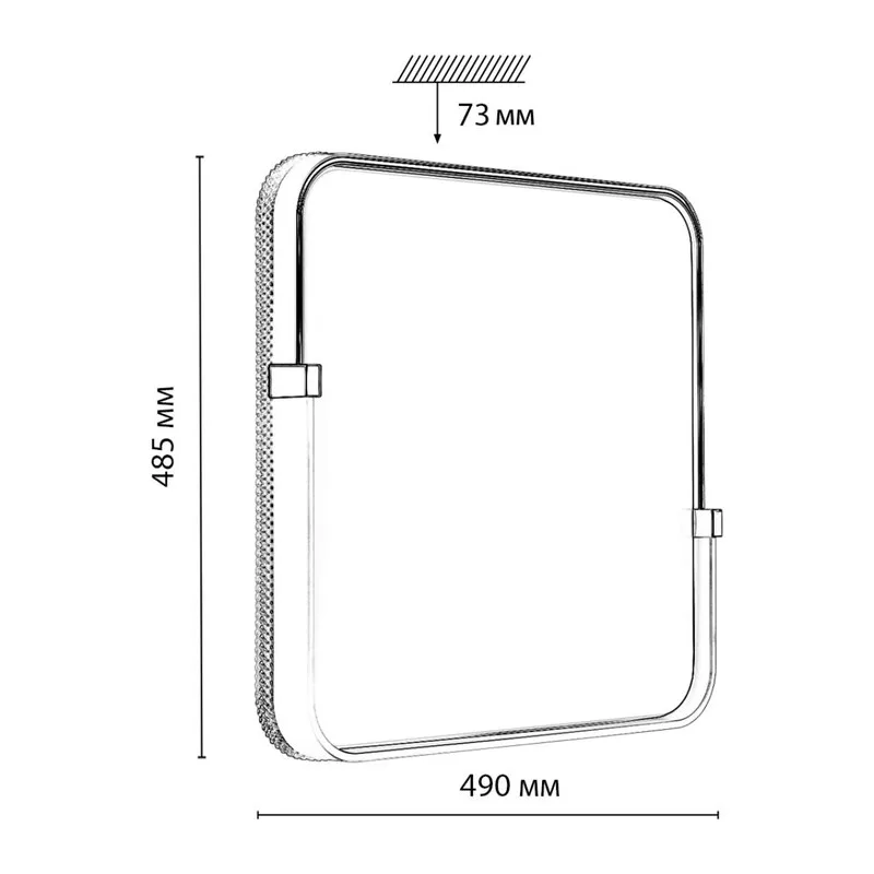 7680/EL PALE SN 190 Светильник пластик/золотой LED 70Вт 3000-6000К 490х485 IP43 пульт ДУ OLIDI WHITE 7