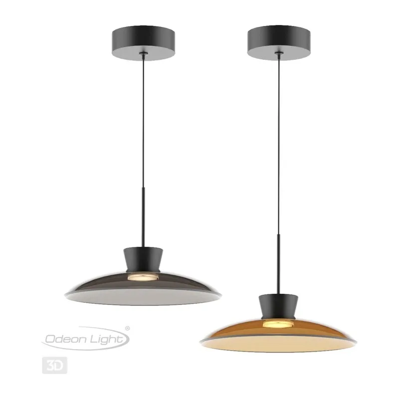 5055/9LA L-VISION ODL24 387 черный/янтарный/металл/стекло Подвес LED 9W 3000К SAUCER 3