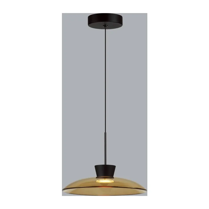 5055/9LA L-VISION ODL24 387 черный/янтарный/металл/стекло Подвес LED 9W 3000К SAUCER 2