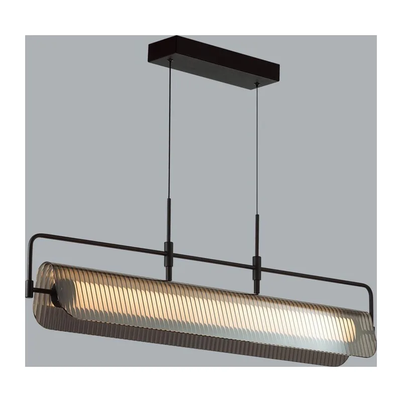 5056/35LA L-VISION ODL24 387 черный/дымчатый/металл/стекло/акрил Люстра LED 35W 3000К LINER 2