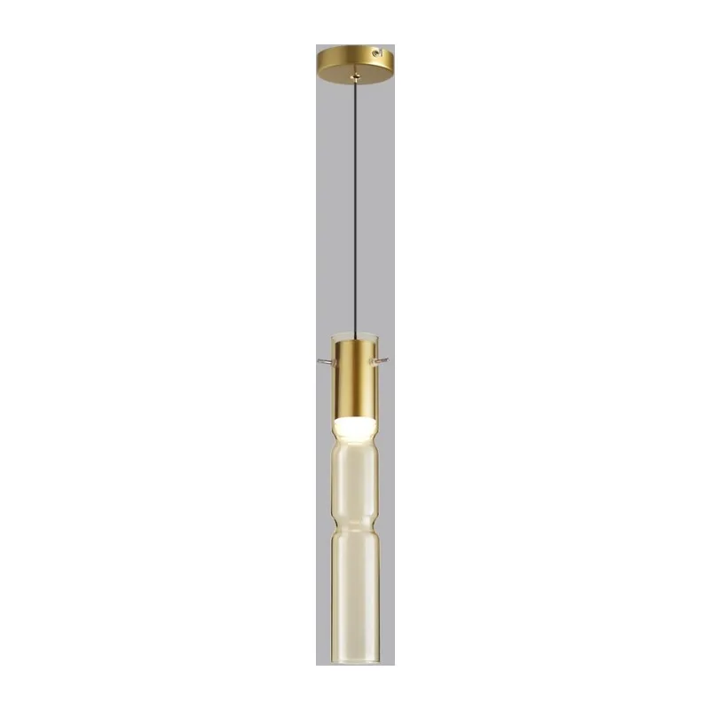 5059/5LA PENDANT ODL24 385 золотой/янтарный/металл/стекло Подвес LED 5W 3000K SCROW 2
