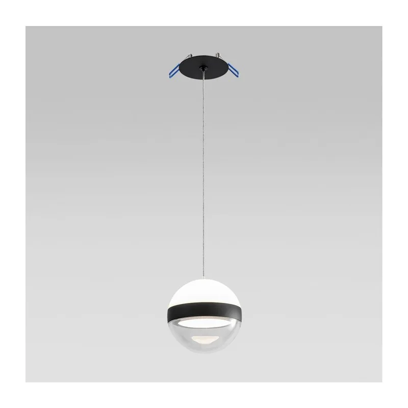 5075/9L L-VISION ODL24 355 черный/прозрачн./молочный/металл/акрил Подвес LED 9W 4000K 480лм RONI 2