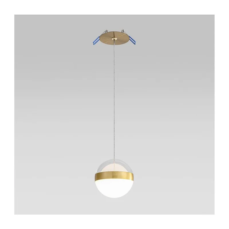 5036/12L L-VISION ODL24 355 ант.бронза/прозрачн/молочный/металл/акрил Подвес LED 12W 4000K 600лм RONI 2