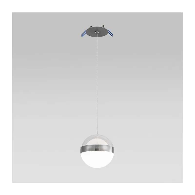 5037/12L L-VISION ODL24 355 никель/прозрачн/молочный/металл/акрил Подвес LED 12W 4000K 600лм RONI 2