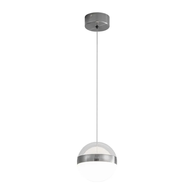 5037/12L L-VISION ODL24 355 никель/прозрачн/молочный/металл/акрил Подвес LED 12W 4000K 600лм RONI