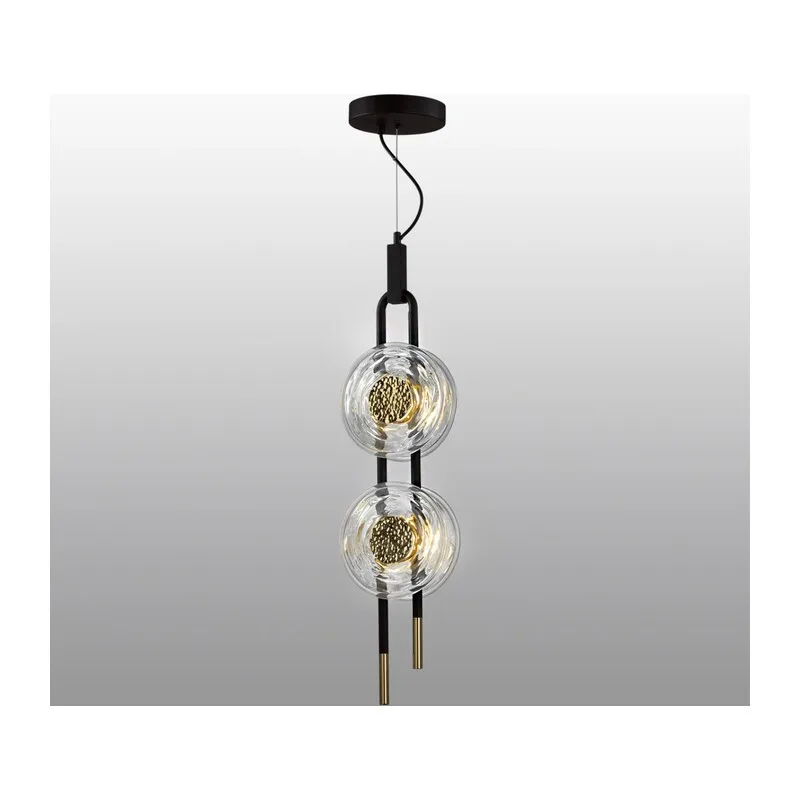 5407/23L MODERN ODL_EX24 101 черный/золотой/металл/стекло Подвес LED 23W 3000K 1940Лм MAGNET 2