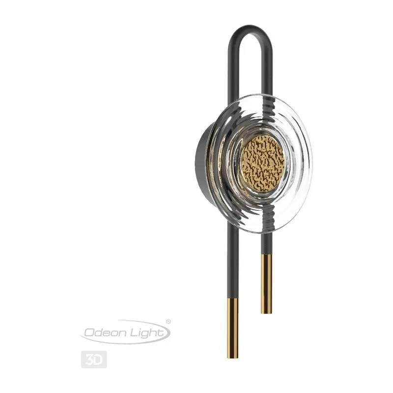 5407/6WL MODERN ODL_EX24 101 черный/золотой/металл/стекло Бра LED 6W 3000K 688Лм MAGNET 3