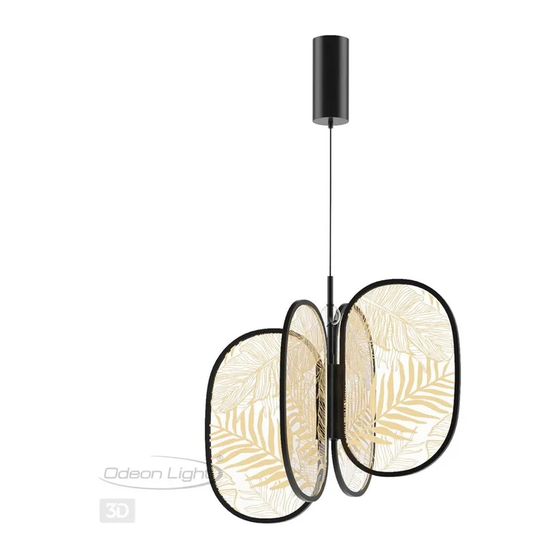 6665/53L L-VISION ODL_EX24 000 Подвесной светильник брашир. черный/металл/акрил IP20 LED 54W 2650Лм 3000K PIUMA 4