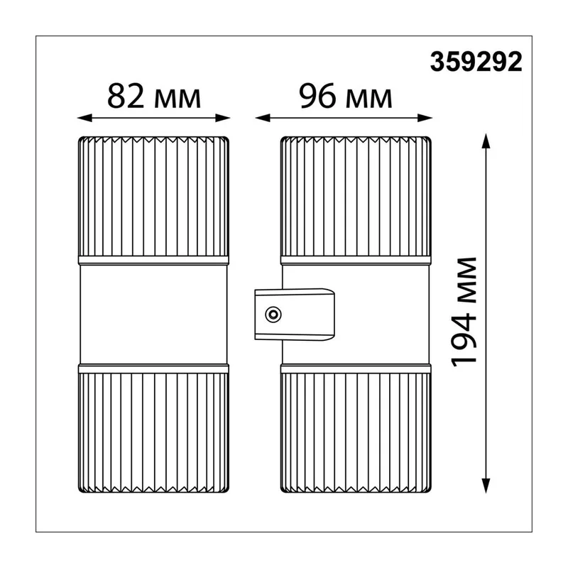 359292 STREET NT24 720 черный Светильник ландшафтный настенный IP65 LED 14W 4000K 175-265V ESTIMA 6