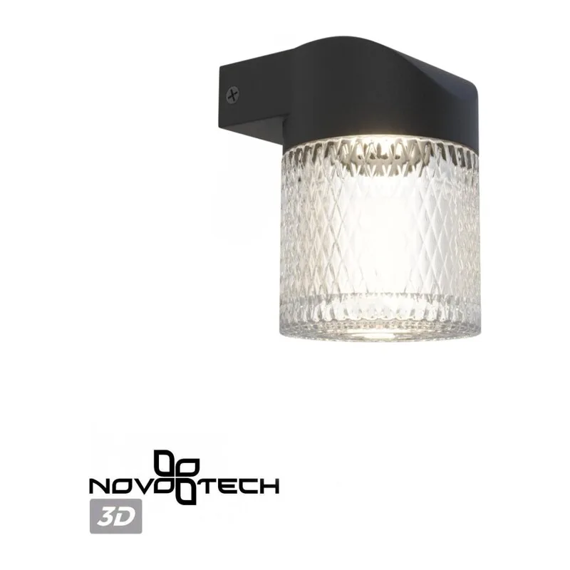 359293 STREET NT24 722 черный Светильник ландшафтный настенный IP65 LED 7W 4000K 175-265V ESTIMA 6