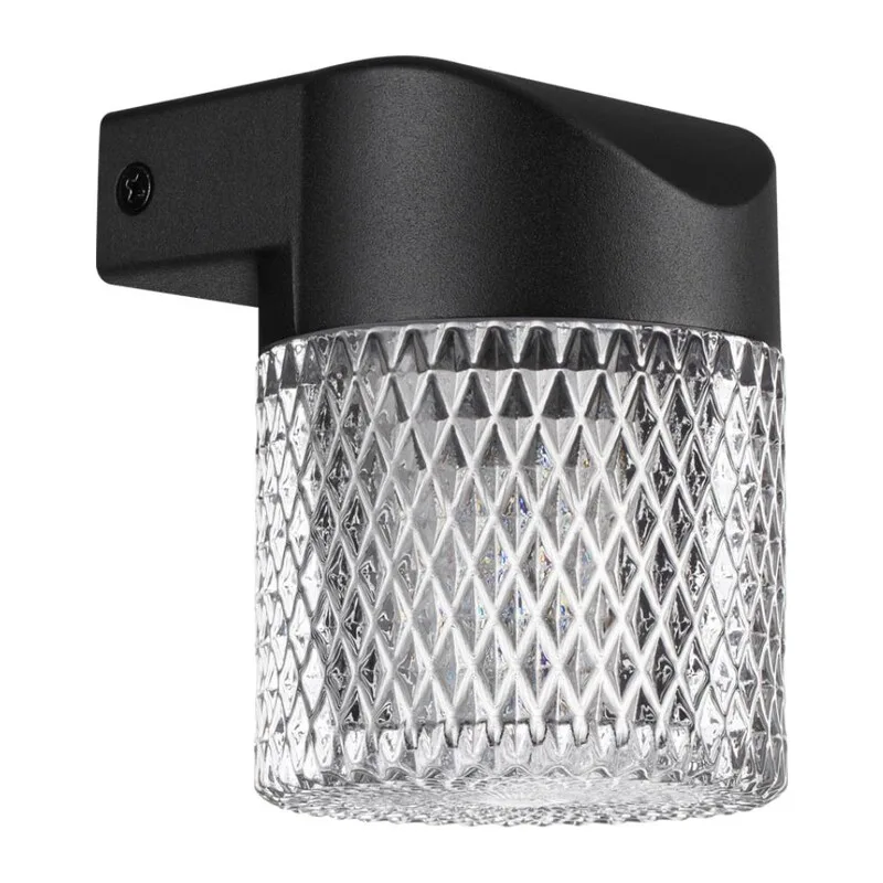 359293 STREET NT24 722 черный Светильник ландшафтный настенный IP65 LED 7W 4000K 175-265V ESTIMA
