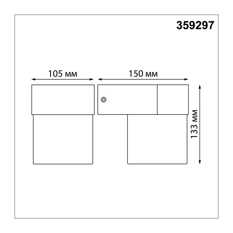 359297 STREET NT24 774 черный Светильник ландшафтный настенный IP65 LED 5W 4000K 175-265V OPAL 6