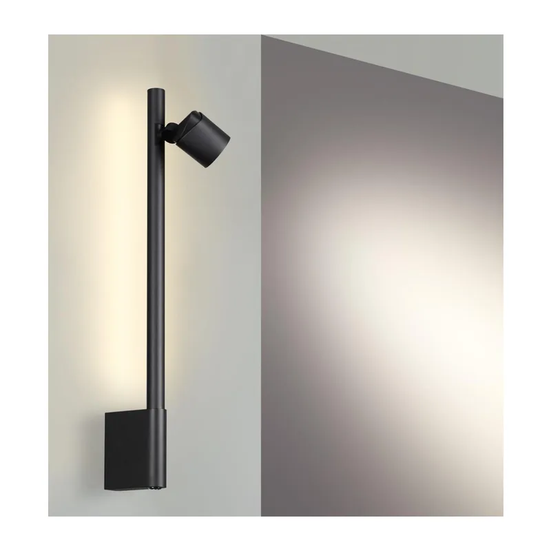 359313 OVER NT24 354 черный Светильник настенный диммируемый (выключатель) IP20 LED 7W+7W 4000K 220-240V FERMO 6