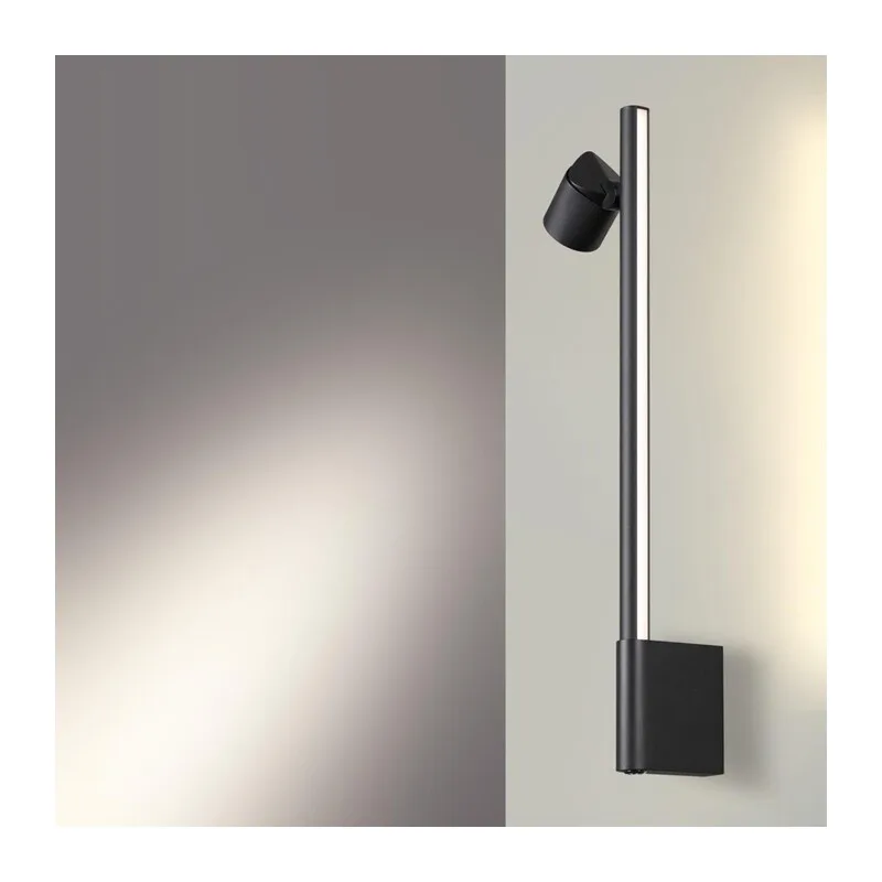 359313 OVER NT24 354 черный Светильник настенный диммируемый (выключатель) IP20 LED 7W+7W 4000K 220-240V FERMO 2