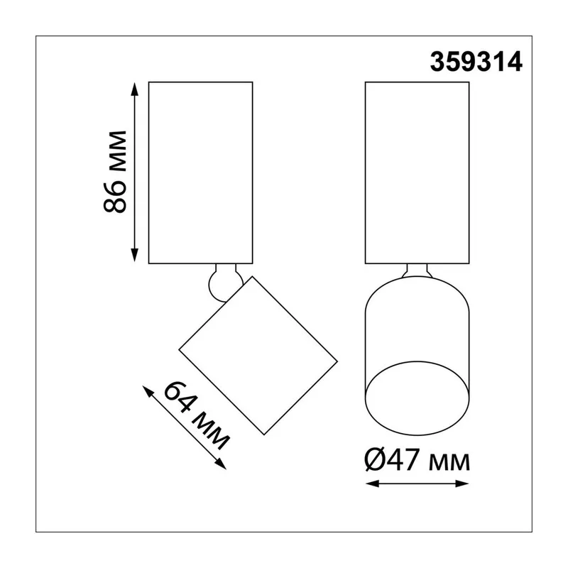 359314 OVER NT24 426 белый Светильник накладной светодиодный IP20 LED 5W 85-265V 3000K 600Лм TUBO 8