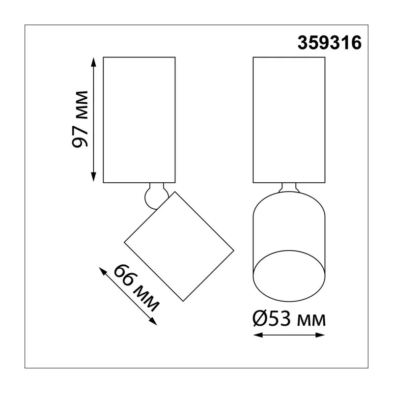 359316 OVER NT24 426 белый Светильник накладной светодиодный IP20 LED 10W 85-265V 3000K 1100Лм TUBO 8