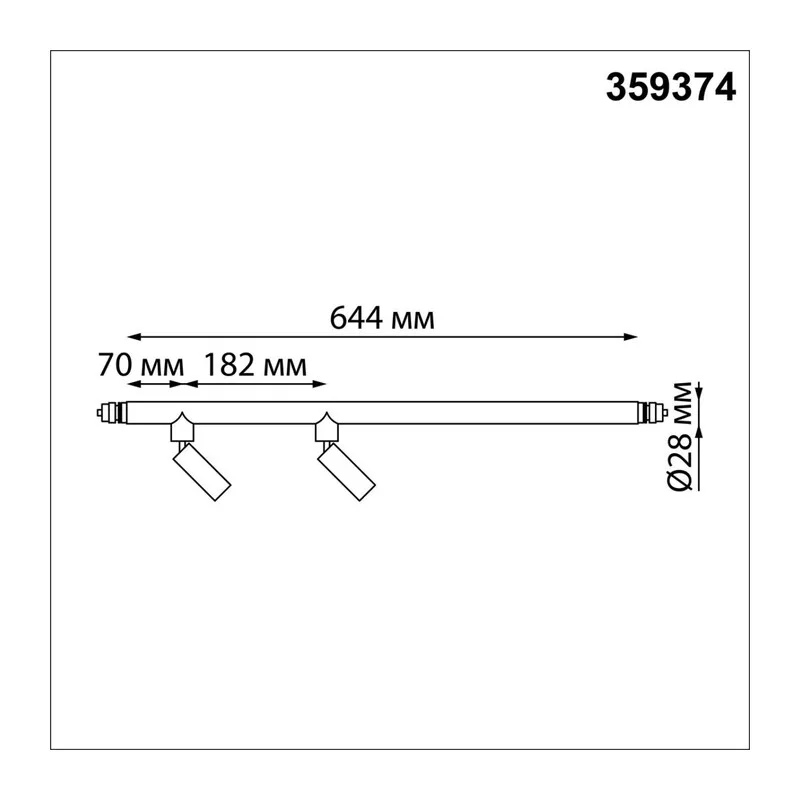 359374 KONST NT24 044 черный Светильник диммир. со сменой цв. температ. (управл. - пульт ДУ или прилож. Smart Life) IP20 LED 10W 48V 3000-6000К GLAT 7