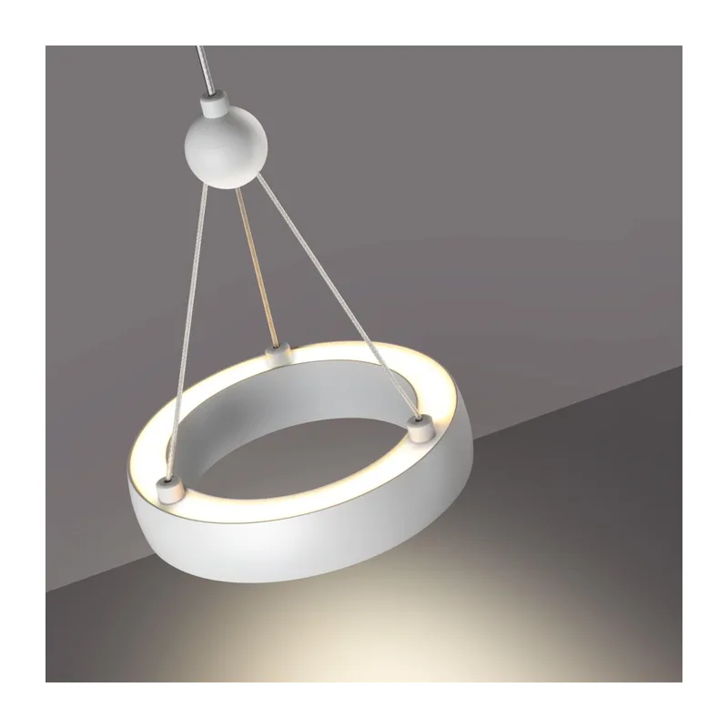 359395 OVER NT24 278 белый Светильник подвесной светодиодный, длина провода 2м IP20 LED 12W вниз/5W вверх 220V 1360Лм 3000K TURN 3